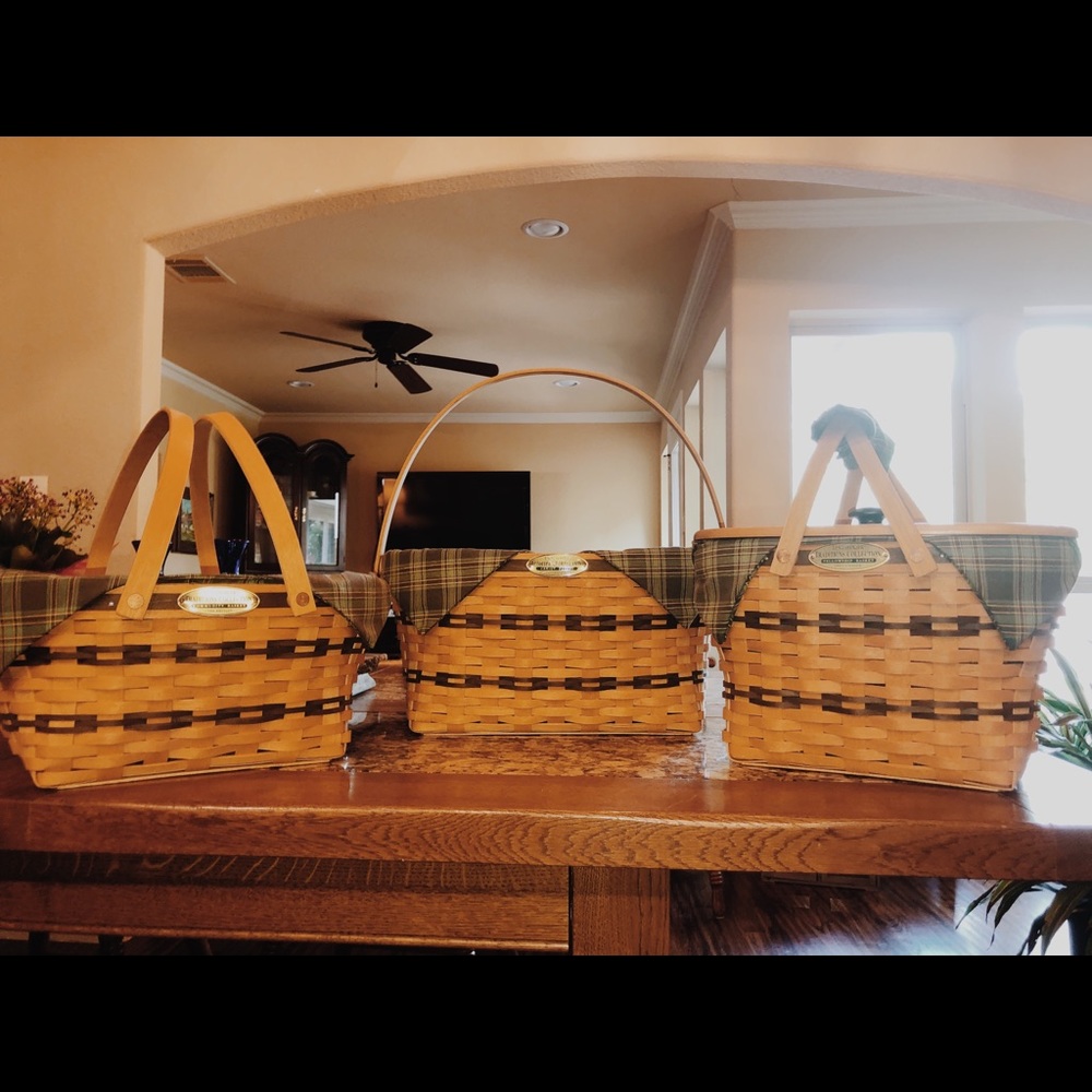 3 Longaberger Traditions Collection Baskets